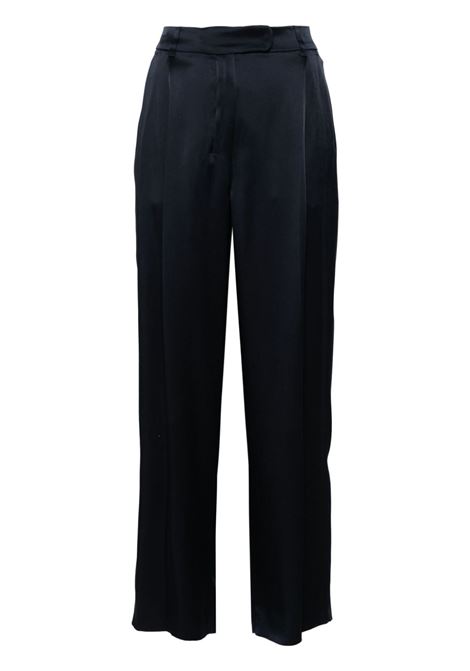 Pantaloni con finitura satinata amleto in blu S Maxmara - donna